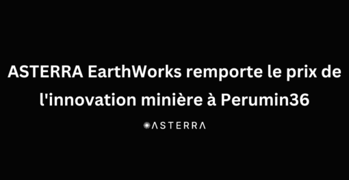 ASTERRA EarthWorks pour les barrages miniers remporte le Prix de l’Innovation lors de la convention Perumin 36