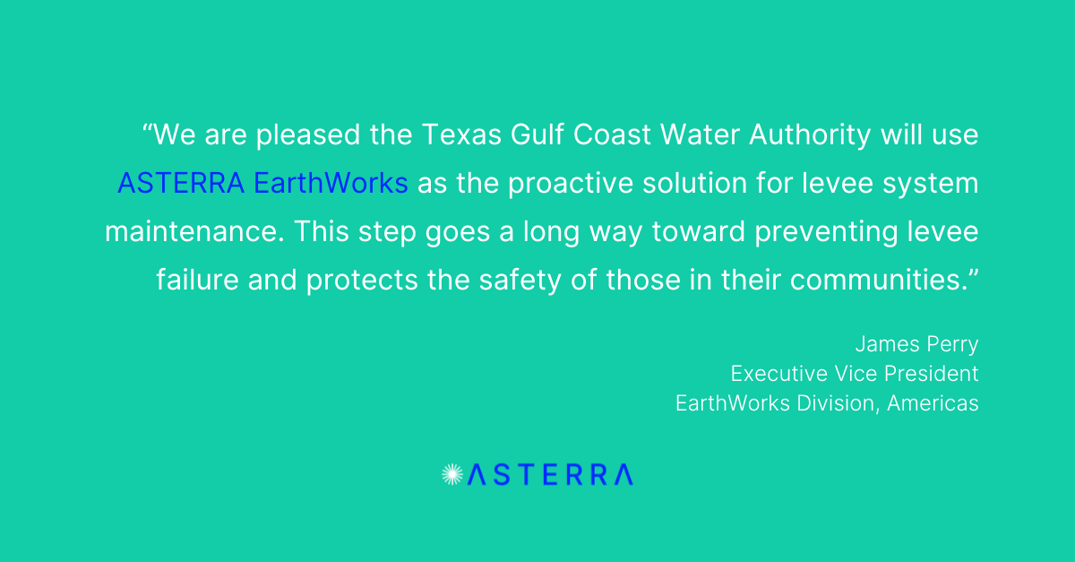 Gulf Coast Water Authority selects ASTERRA EarthWorks to monitor critical levee infrastructure in Texas hero image